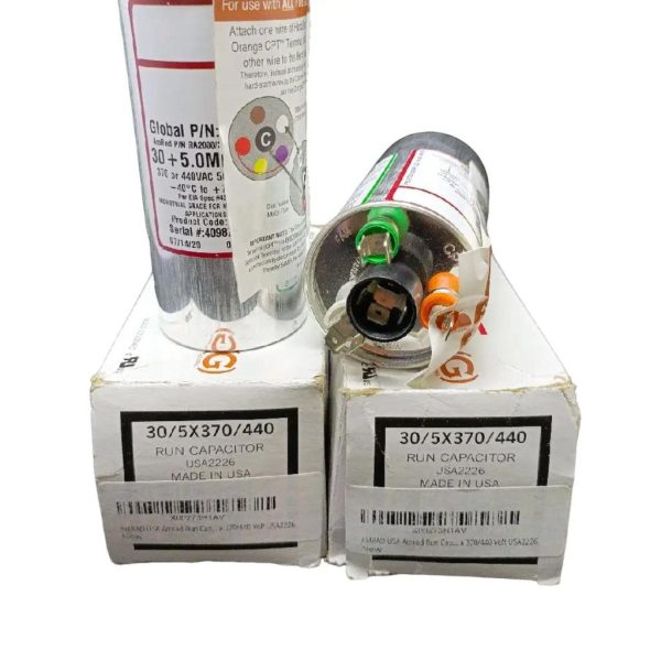 AMRAD RA2000/37-44(306+505) 30+5.0 MFD 370/440VAC AC RUN CAPACITOR