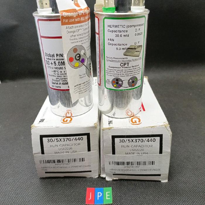 AMRAD RA2000/37-44(306+505) 30+5.0 MFD 370/440VAC AC RUN CAPACITOR - Gambar 5