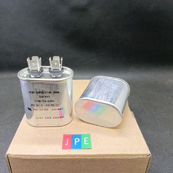 Run Capacitor Oval 5uF 370VAC - Gambar 4